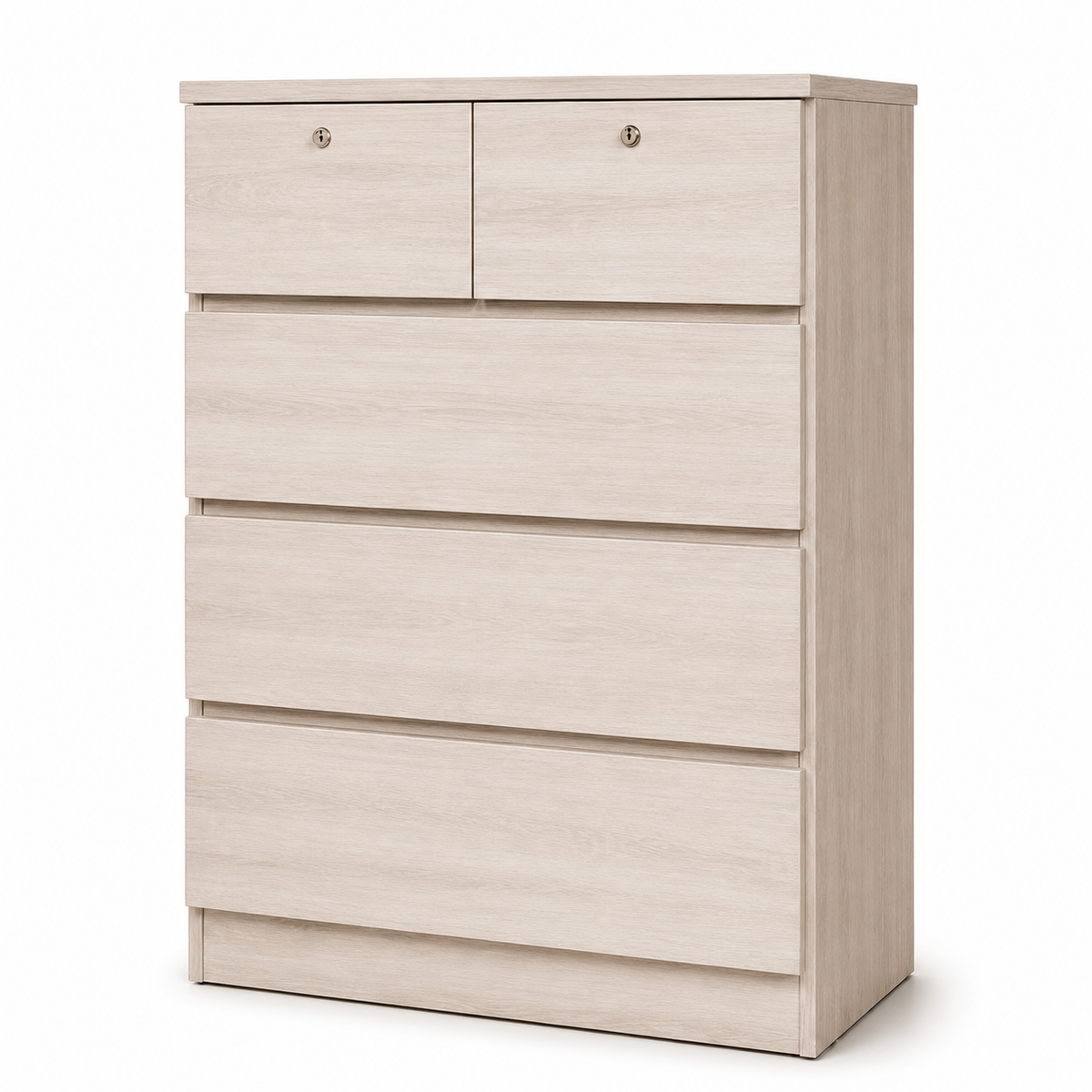 5 Drawer Chest WY166 White Ash