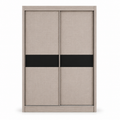 Wardrobe WY5722 Grey Linen + Black Glass Strip (5x7)