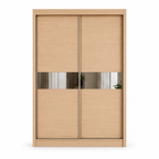 Wardrobe WY5722 Light Oak + Mirror Strip (5x7)