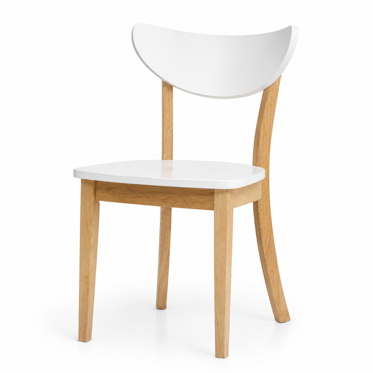 Wako II Dining Chair - White (Wooden Seat)